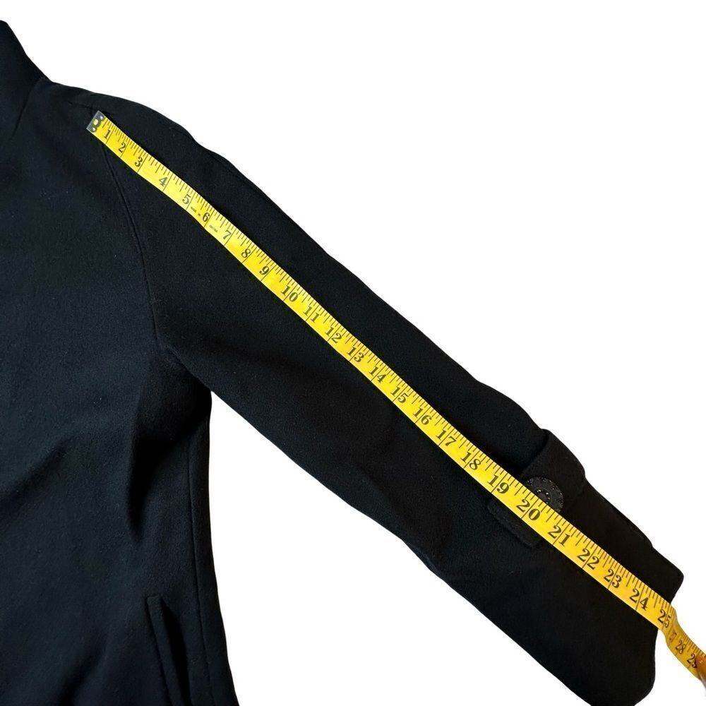 ALORNA Vintage Black Wool Blend Hip Length Coat Size L XL - Picture 12 of 16